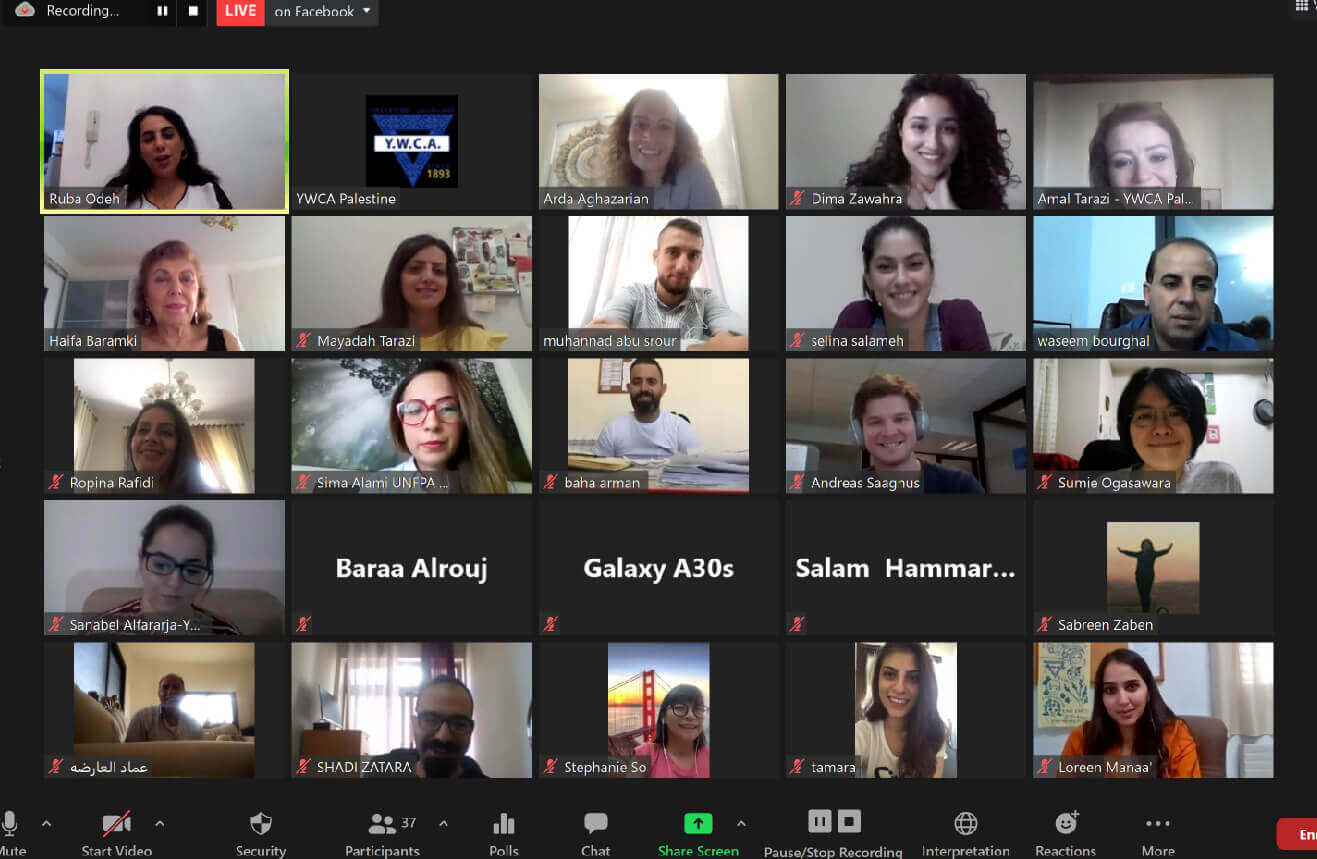 The YWCA of Palestine Concludes Virtual Sessions around the Role of Youth and Their Issues