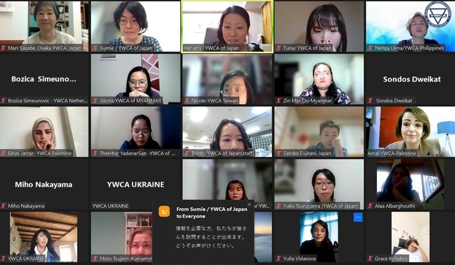 YWCA Palestine participates in a virtual event in commemoration of the International Day of Peace