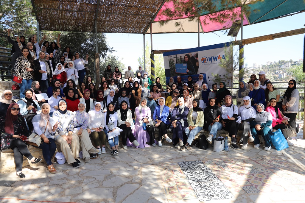 "YW4A" young women gathered to mark International Youth Day